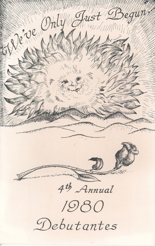 Program brochure featuring a sun and a rose lying on the sand.
