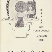 Program brochure illustrating a woman sitting on armchair in front of a mirror.