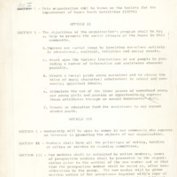A constitution outlining the goals of a new organization.